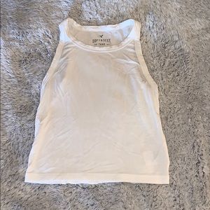 White cropped tank top